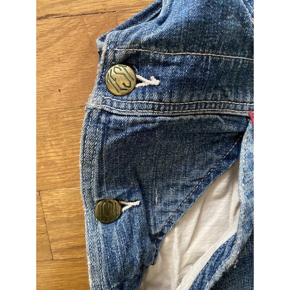 Vintage Rare Test Sanforized by Rice Stix Denim Overalls Bibs Sanforized 38x28 - Picture 6 of 9